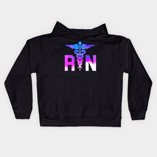 RN Nurse Women's T-Shirt Colorful Graphic Medical Nursing Health Kids Hoodie by badboy